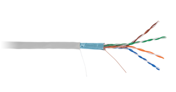 Кабель NETLAN EC-UF004-5E-PVC-GY F/UTP 4 пары, Кат.5e (Класс D), одножильный, BC (медь), внутренний, PVC нг(B), 305м