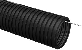 Труба гофрированная ПНД d=16мм с зондом черная (100м)