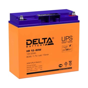 Аккумулятор Delta 12V 20Ah HR 12-80 W