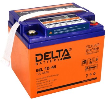 Аккумулятор 12V 45Ah Delta GEL 12-45