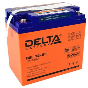 Аккумулятор 12V 55Ah Delta GEL 12-55