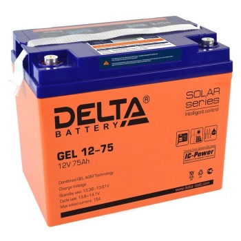Аккумулятор 12V 75Ah Delta GEL 12-75 
