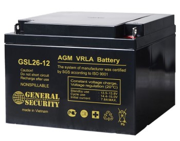 Аккумулятор General Security 12V 26Ah GSL26-12
