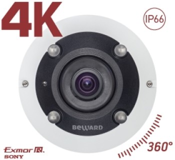 Панорамная Fisheye IP-видеокамера Beward BD3990FLM с ИК-подсветкой до 5 м