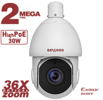 Скоростная поворотная IP-видеокамера Beward SV2215-R36P2 с ИК-подсветкой до 300 м