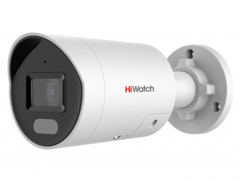 IPC-B042C-G2/UL (2.8mm) HiWatch Цилиндрическая IP-видеокамера с LED-подсветкой до 40м, стробоскопом и динамиком