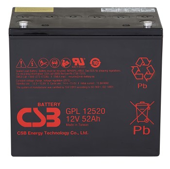Аккумулятор CSB 12V 52Ah GPL12520