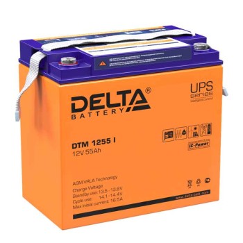 Аккумулятор Delta 12V 55Ah DTM 1255 I 