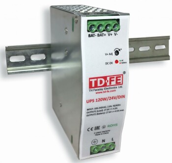 UPS 120W/24V/DIN Faraday Блок бесперебойного питания