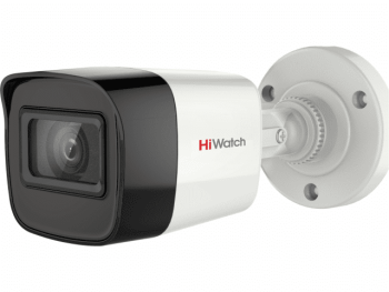 Цилиндрическая HD-TVI видеокамера HiWatch DS-T200A (3.6mm) с EXIR-подсветкой до 30м и микрофоном