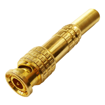 РАЗЪЕМ TS BNC GOLD штекер под винт с пружиной, металл Tantos
