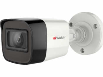 Цилиндрическая HD-TVI видеокамера HiWatch DS-T500A (2.8 mm) 5Мп с EXIR-подсветкой до 30м