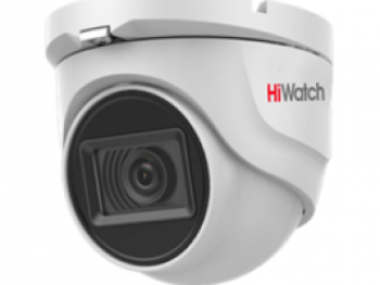 Купольная HD-TVI видеокамера HiWatch DS-T503A (2.8 mm) 5Мп с EXIR-подсветкой до 30м и встроенным микрофоном
