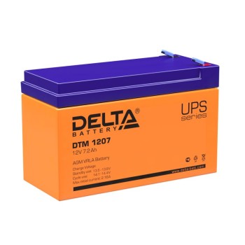 Аккумулятор Delta 12V 7Ah DTM 1207