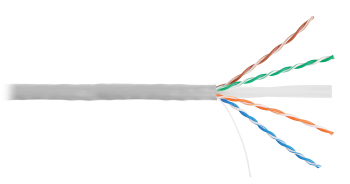 EC-UU004-6-PVC-GY NETLAN Кабель, U/UTP 4 пары, Кат.6, медный, внутренний, PVC, 305м