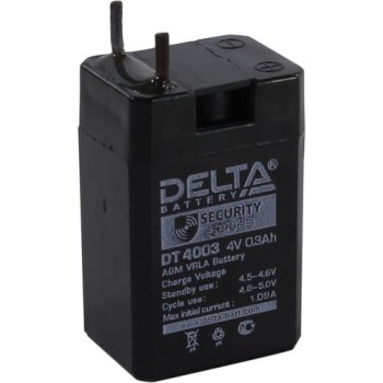 Аккумулятор Delta 4V 0,3Ah DT 4003