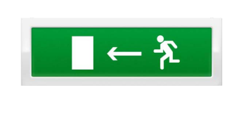 ОПОП 1-8 220В "бегущий человек+стрелка влево", фон зеленый Рубеж Оповещатель охранно-пожарный световой