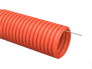 Труба гофрированная ПНД 20мм с зондом оранжевая (100м) IEK