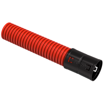 Труба гофрированная двустенная ПНД/ПВД d63 красная (50м) IEK