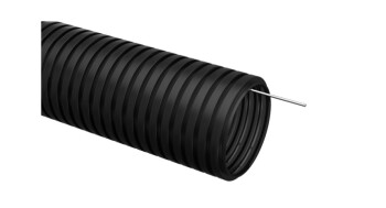 Труба гофрированная ПНД d=40мм с зондом черная (15м) IEK