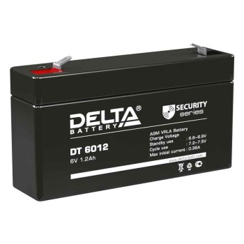 Аккумулятор Delta 6V 1,2Ah DT 6012 
