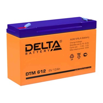 Аккумулятор Delta 6V 12Ah DTM 612