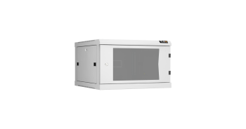 TWI-066060-R-G-GY Настенный разборный шкаф TLK 19", 6U, стеклянная дверь, Ш600хВ303хГ600мм, 2 пары м