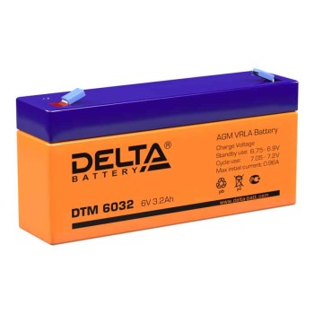 Аккумулятор Delta 6V 3,2Ah DTM 6032