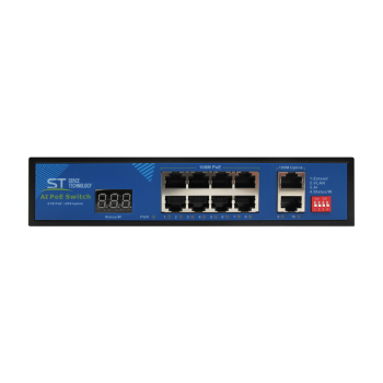 ST-S812POE (2M/150W/А/SC) PRO Switch POE 8-ми портовый для обеспечения проводных сетей напряжением 48В ,