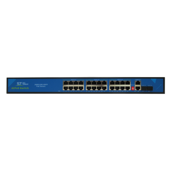 ST-S242POE (24G/2G/2S/300W/AB) PRO Switch POE 24-х портовый для обеспечения проводных сетей напряже