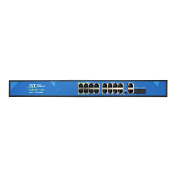ST-S166POE (16G/2G/2S/300W/АB/4BT) PRO Switch POE 16-и портовый для обеспечения проводных сетей нап