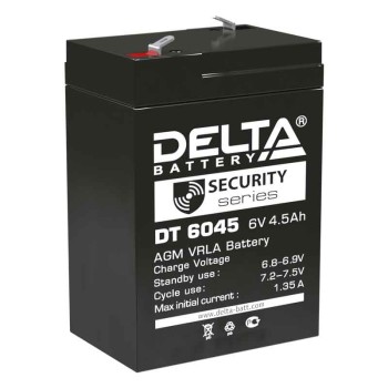  Аккумулятор Delta 6V 4,5Ah DT 6045