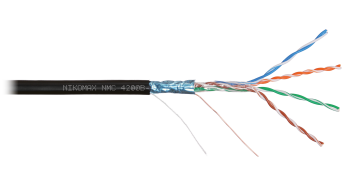 NMC 4200B-BK NIKOMAX Кабель F/UTP 4 пары, Кат.5e (Класс D), однож,BC (медь),24AWG(0,51),полиэт,внешн,черн, 305м