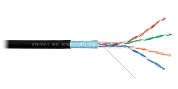 NIKOMAX F/UTP 4 пары, Кат.5e (Класс D), 100МГц,однож,BC (медь),24AWG(0,52),нг(А)-HF, внутр/внешн 305