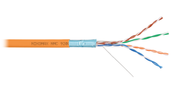 NIKOMAX F/UTP 4 пары, Кат.5e (Класс D), 100МГц,однож,BC (медь),24AWG(0,52),нг(А)-HF,внутр, оранж,305