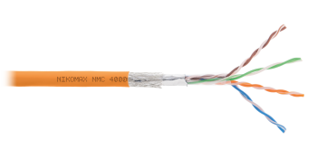 NIKOMAX F/UTP 4 пары, Кат.5e (Класс D), 100МГц,однож,BC (медь),24AWG(0,51),нг(А)-HF,внутр, оранж,305