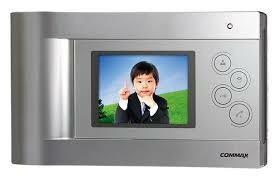 CDV-43Q Commax Видеодомофон 4.0", TFT LCD,PAL/NTSC, без трубки (Hands Free), подключение 2-х вызывны