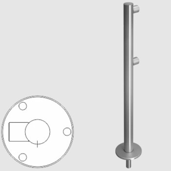 Oxgard Стойка ограждения односторонняя с отверстием под фиксатор (слева)