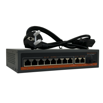 TM-F0821GBL PoE-коммутатор неуправляемый, 8+2+1 Uplink гигабитный, мощностью 120 Вт; 8-ми портовый Р