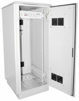 TFK-247186-MM-GY TLK Шкаф уличный напольный климатический 19", 24U, Ш715xВ1300хГ860мм, две пары монт