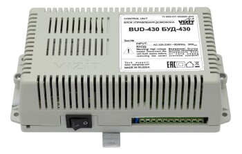 БУД-430M2 Vizit Блок управления и питания домофона. Совместим с БВД серии 300 или 400. Напряжение пи