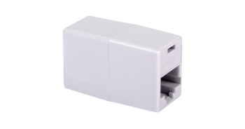 Кабельный соединитель NETLAN RJ45-RJ45 (8P8C), Кат.5e (Класс D), 100МГц,неэкранир,белый, уп-ка 10шт