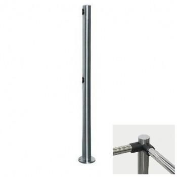 PERCo-BH02 2-02 Двухсторонняя стойка ограждения с 4-мя отверстиями для крепления патрубков