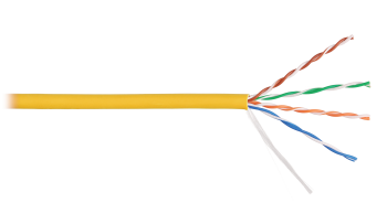 NKL 9100C-YL NIKOLAN U/UTP 4 пары,Кат.5e (Класс D),однож,BC(медь),24AWG(0,511мм),внутр,LSZH нг(А)-HFLTx,желт,305м