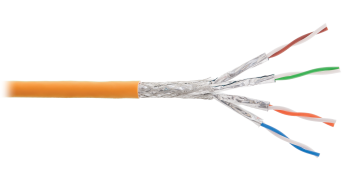 NIKOLAN S/FTP 4 пары, Кат.6a (Класс Ea),одножильн,BC (медь),23AWG,внутр,LSZHнг(А)-HFLTx,оранж,500м