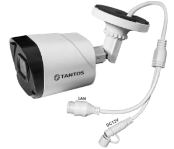 Цилиндрическая IP-видеокамера TSi-Peco25FP (3.6) Tantos 2 Мп с ИК подсветкой до 25м