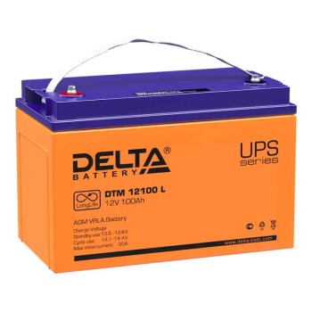 Аккумулятор Delta 12V 100Ah DTM 12100 L 