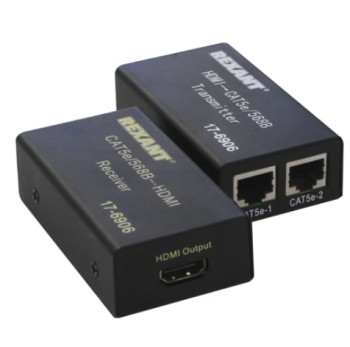 Rexant HDMI удлинитель по витой паре RJ-45(8P-8C) кат. 5е/6, передатчик+приемник